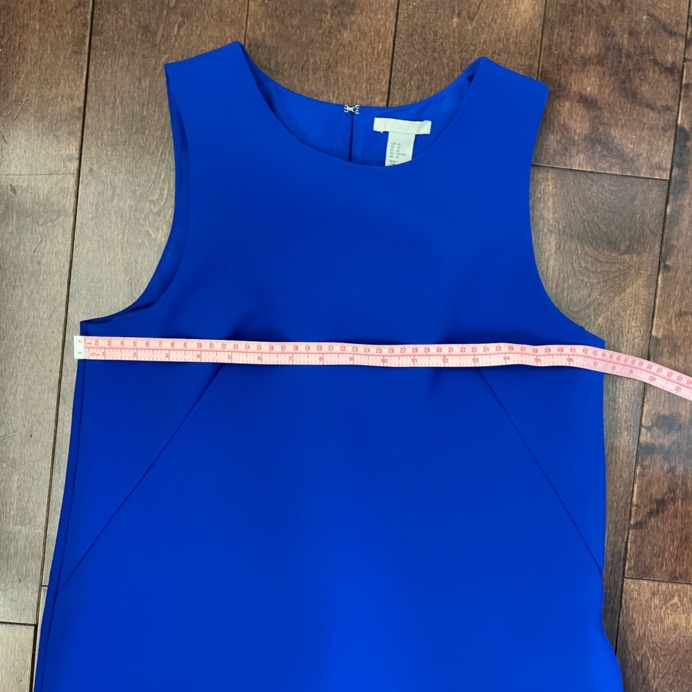 H&M Royal Blue scuba asymmetrical hem cocktail dress size 10 - Picture 10 of 13